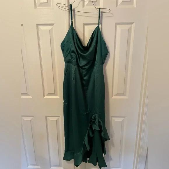 missguided emerald green dress Emerald Green Satin Long Sweetheart Prom Dresses Mermaid main image 0